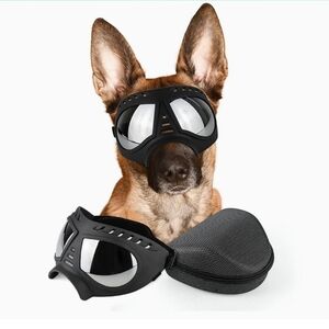 NWT Petleso Dog goggles w/case -Large breed